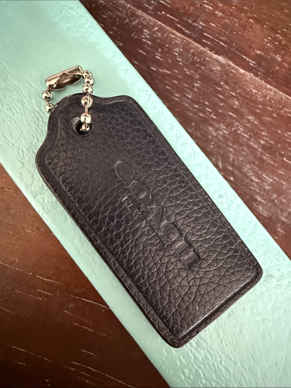 Coach Black Pebbled Leathe replacement hangTag